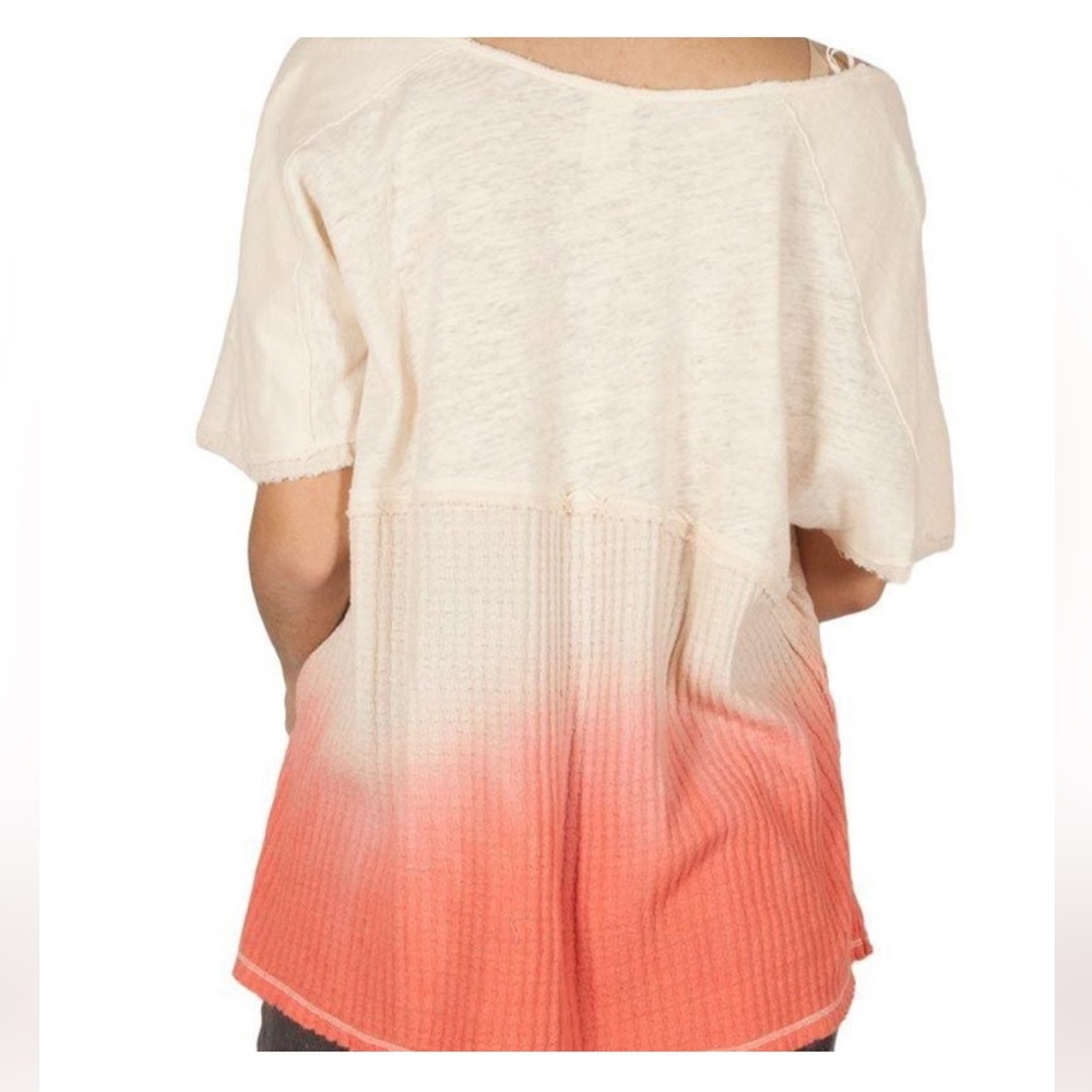 FREE PEOPLE WE THE FREE SUN DIAL TEE OMBRÉ LOOSE POCKET SIZE SMALL - Picture 4 of 14